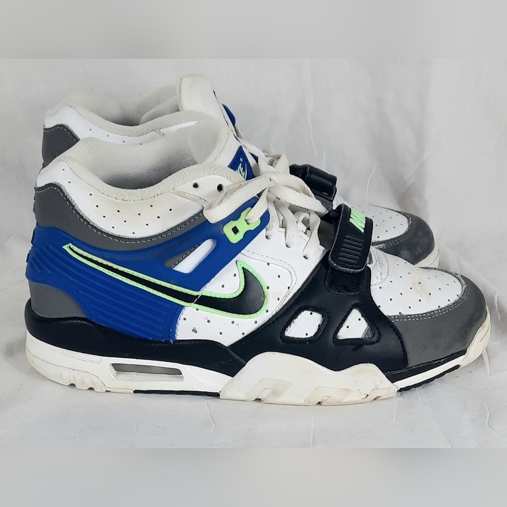 Nike Air Trainer 3 Mid Youth Shoes Size 6Y Smoke Gray Game Royal CN9750-100